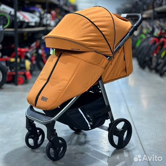 Прогулочная коляска всесезонная, v88, bravo, оранж