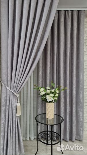 Комплект штор.Мрамор
