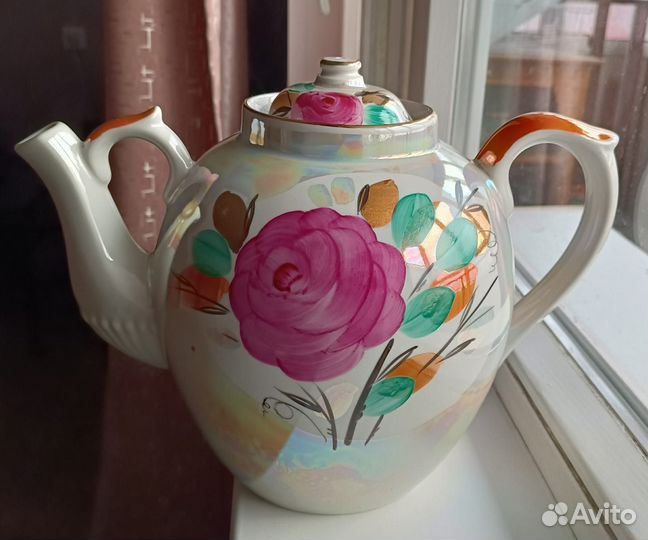 Чайник заварочный большой фарфоровый Дулево 4,5л