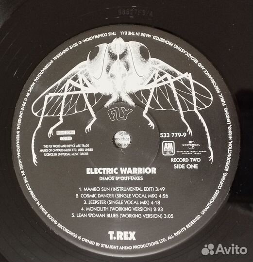 T. Rex 1971 Electric Warrior, 2 LP