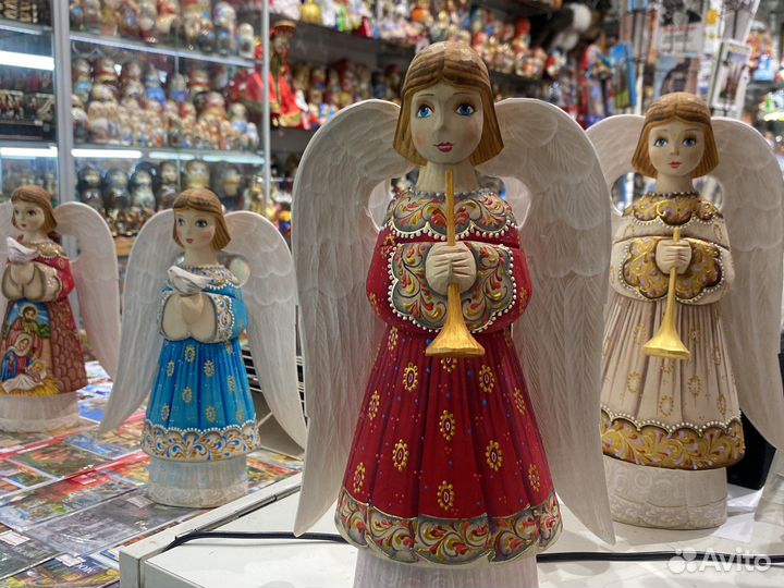 Ангелы дерево, роспись