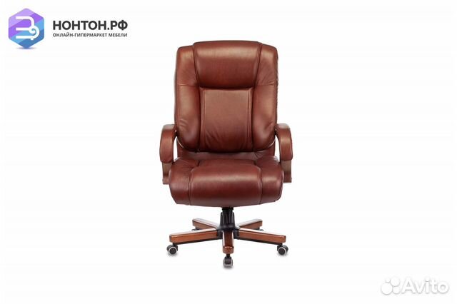 Кресло руководителя Бюрократ T-9925walnut светло-к