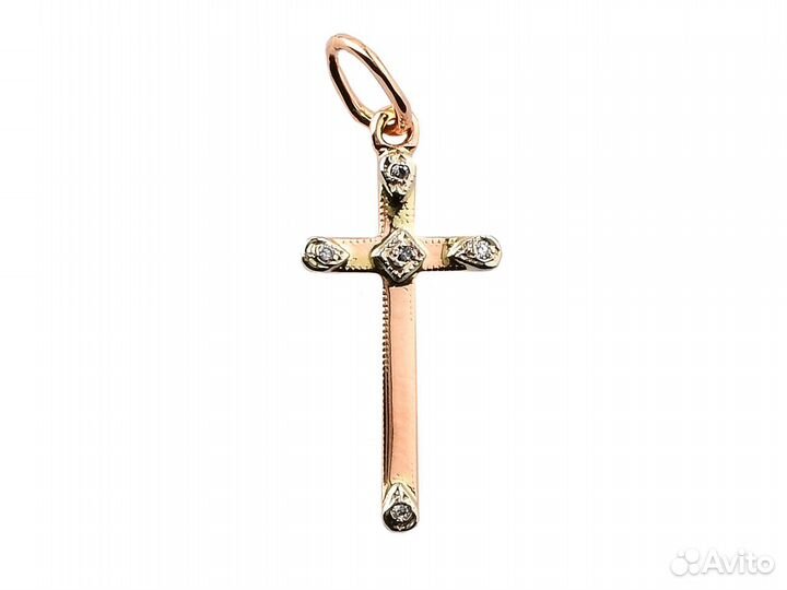 Крест Золото с бриллиантами