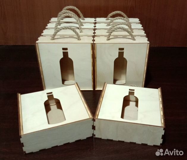 Коробка из дерева под набор для глинтвейна