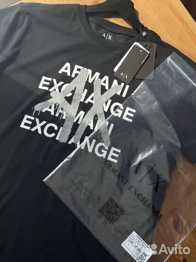 Футболка мужская Armani Exchange черная новая