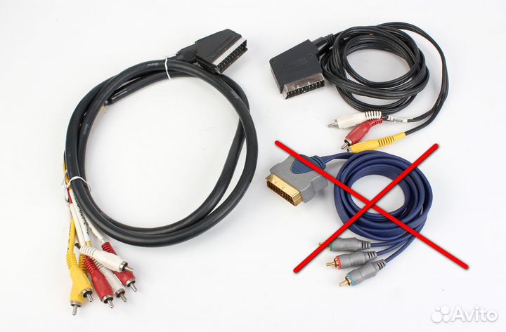 Кабель scart - RCA (Audio - L/R, Video), RGB