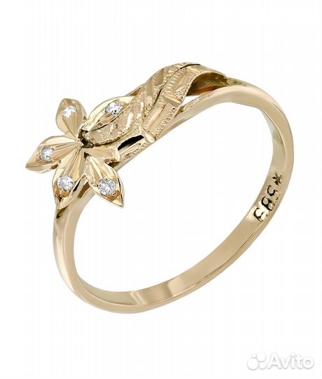 Золотое кольцо с бриллиантами