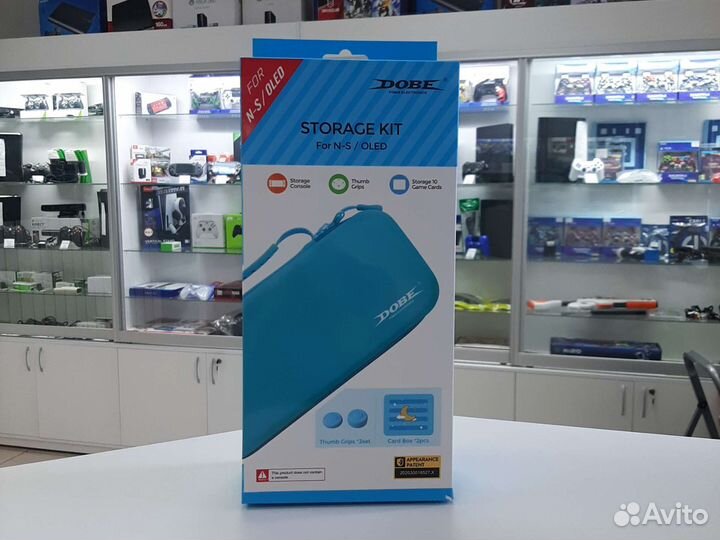 Набор для хранения Switch oled голубой