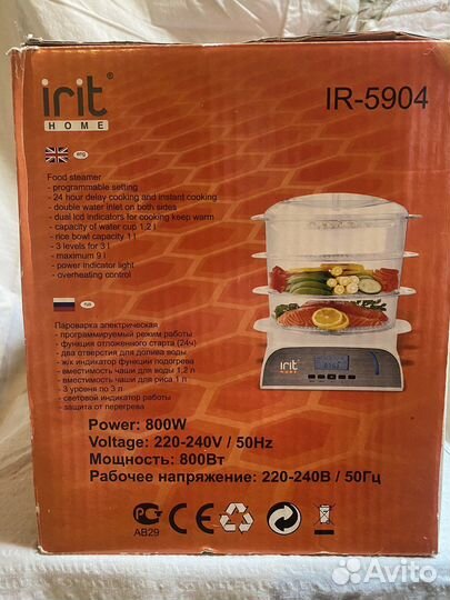 Пароварка irit home