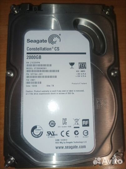 Жёсткий диск Seagate Constellation 2TB