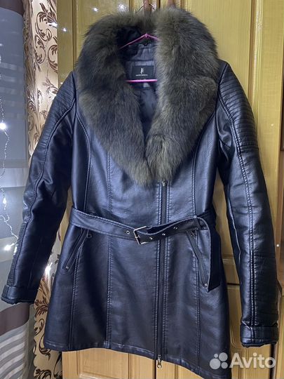 Женская кожаная дубленка