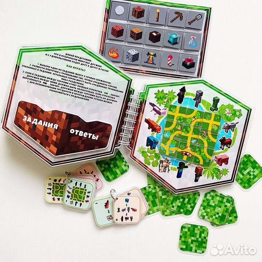 Книжка на липучках майнкрафт