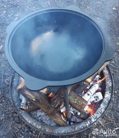 Казан узбекский чугунный 12 литров и шумовка