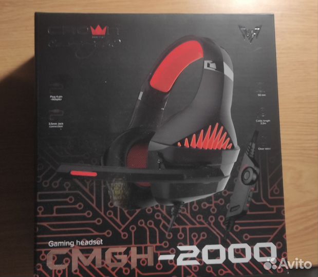 Проводные компьютерные наушники Crown cmgh-2000