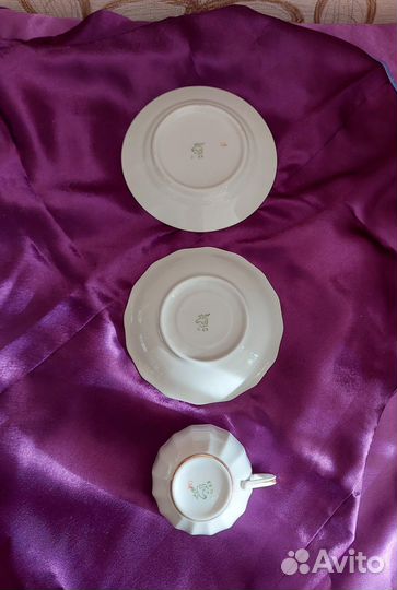 Чайный сервиз Золотая лента Вербилки СССР