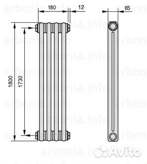 Радиатор Arbonia 2180/4 №12 RAL-9016
