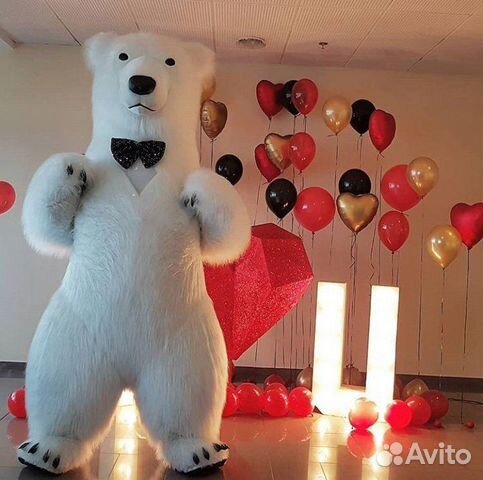 Аниматор белый мишка