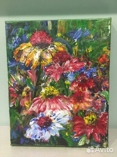 Картина маслом на холсте цветы
