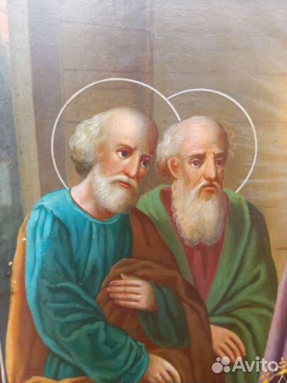 Старинная икона Сергий Радонежский явление Б. М