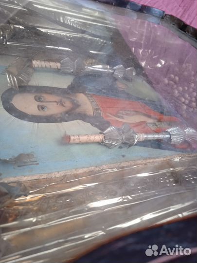 Старинная икона. Господь Вседержитель. 19 век