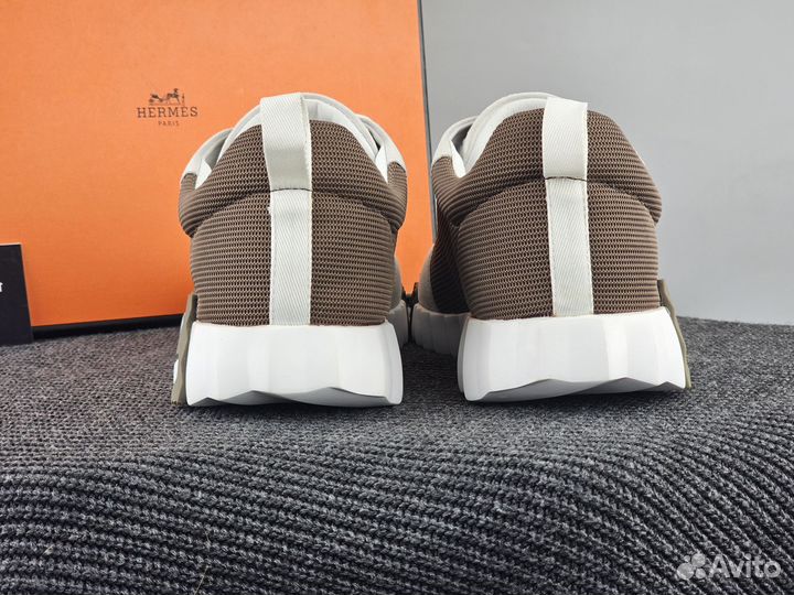 Кроссовки мужские Hermes Bouncing Brown White 45