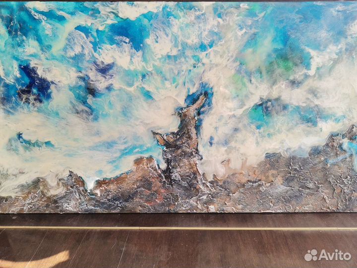 Картина море, эпоксидная смола