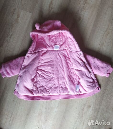 Куртка кофта для девочки плюшевая 74 на весну,лето