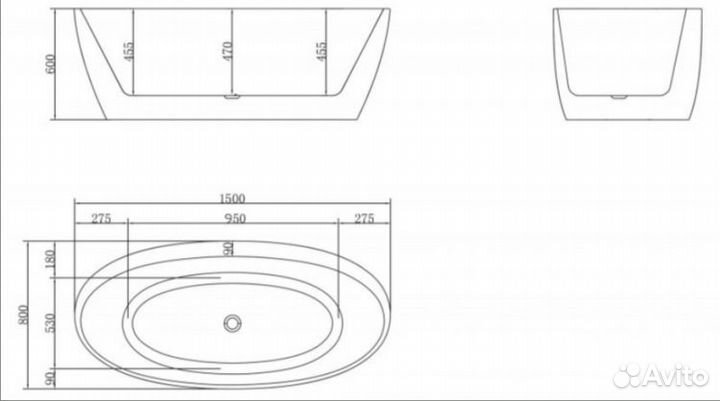 Ванна BelBagno BB404 150x80