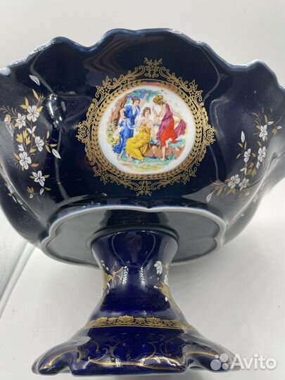 Ваза для фруктов. кобальт. 30 см