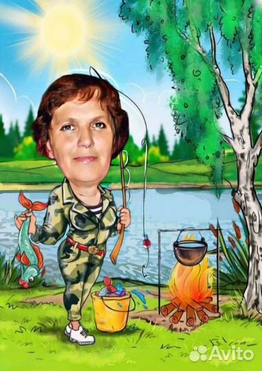 Шарж по фото. Подарок