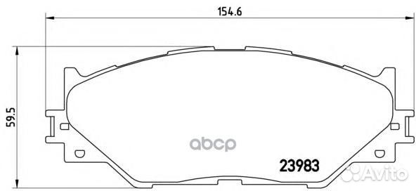 Колодки тормозные дисковые перед P83074 Brembo