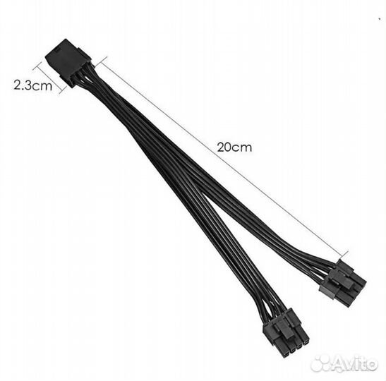 Переходники питания видеокарты на 8 pin 2x 6 pin