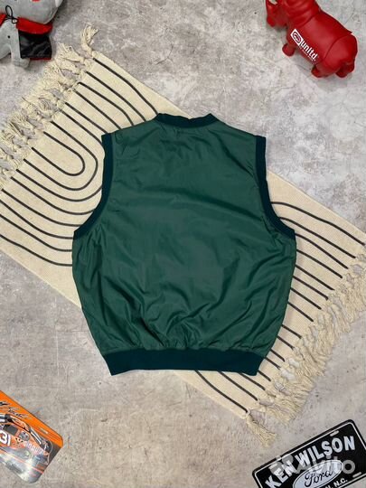 Винтажный нейлоновый жилет с флисовой подкладкой