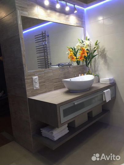 Ремонт в ванной и туалете.ванная под ключ