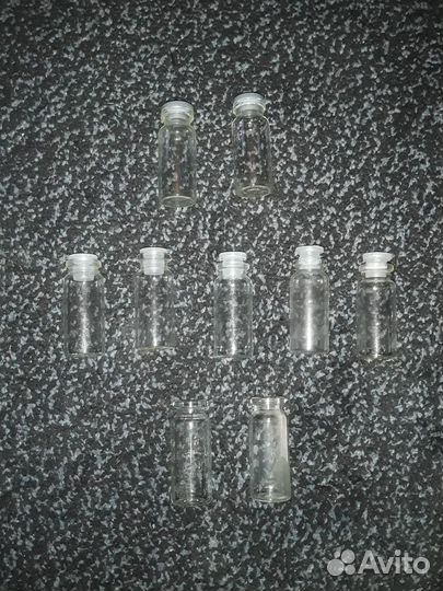 Пузырьки 9шт стекло бутыльки