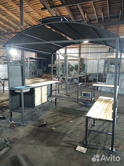 Мангал с крышей Беседка