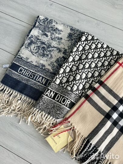 Шарф и платок теплый кашемир новый