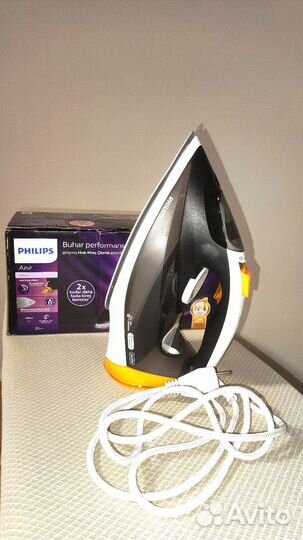 Утюг Philips GC4563/30 Azur, желтый/черный/белый