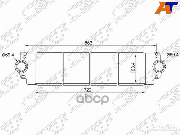 Радиатор интеркулера VW transporter T5/multivan