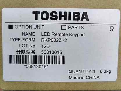 Пульты управления RKP002Z toshiba