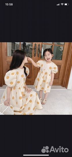 Платья для мамы и дочки family look