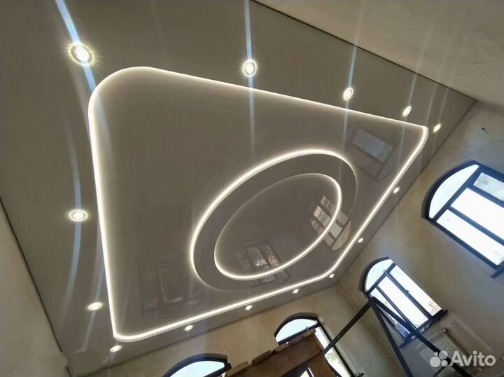 Натяжные потолки с установкой