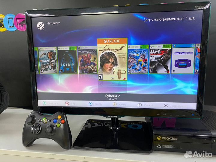 Прошитая xbox360 E 500Gb + много много игр