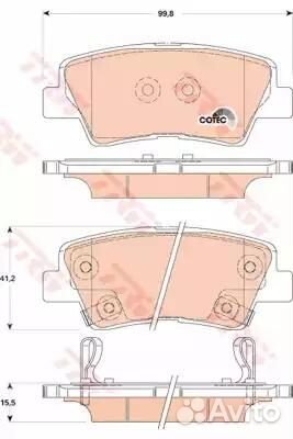Колодки тормозные дисковые зад