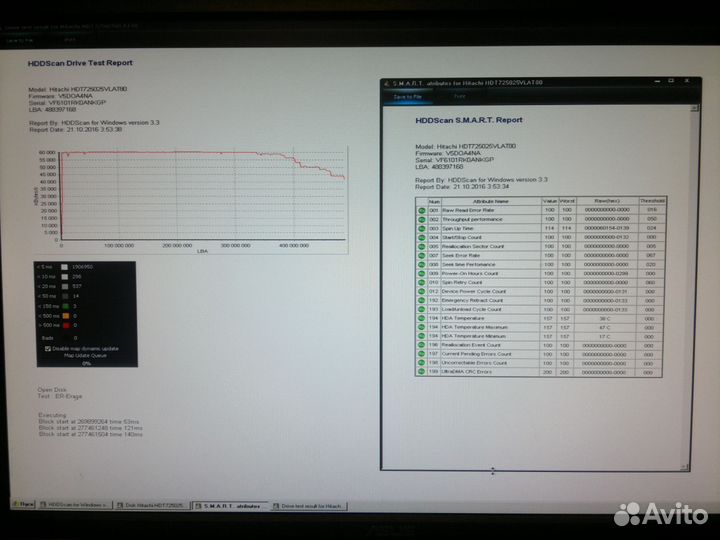 Hitachi hgst HDT725025vlat80 (250gb IDE )