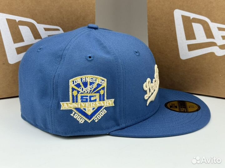 Бейсболка New Era Los Angeles Dodgers Indigo 7 5/8