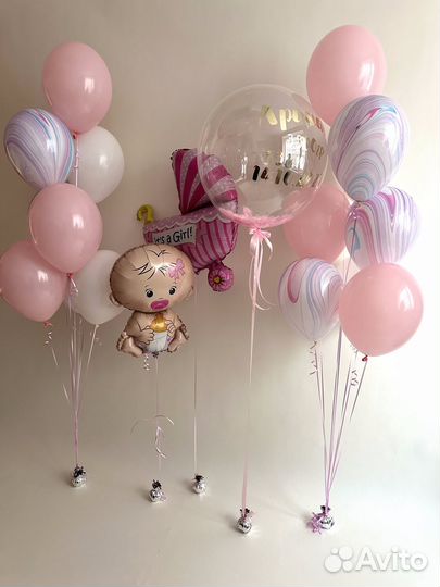Шарики на выписку из роддома
