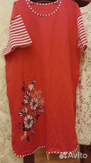 Женские х/б платья/сорочки 52-60р