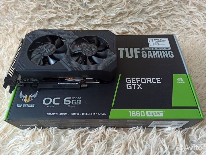 Видеокарта asus GeForce GTX 1660 super TUF Gaming
