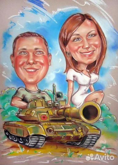 Подарок к любому празднику.Рисунок, шарж, портрет